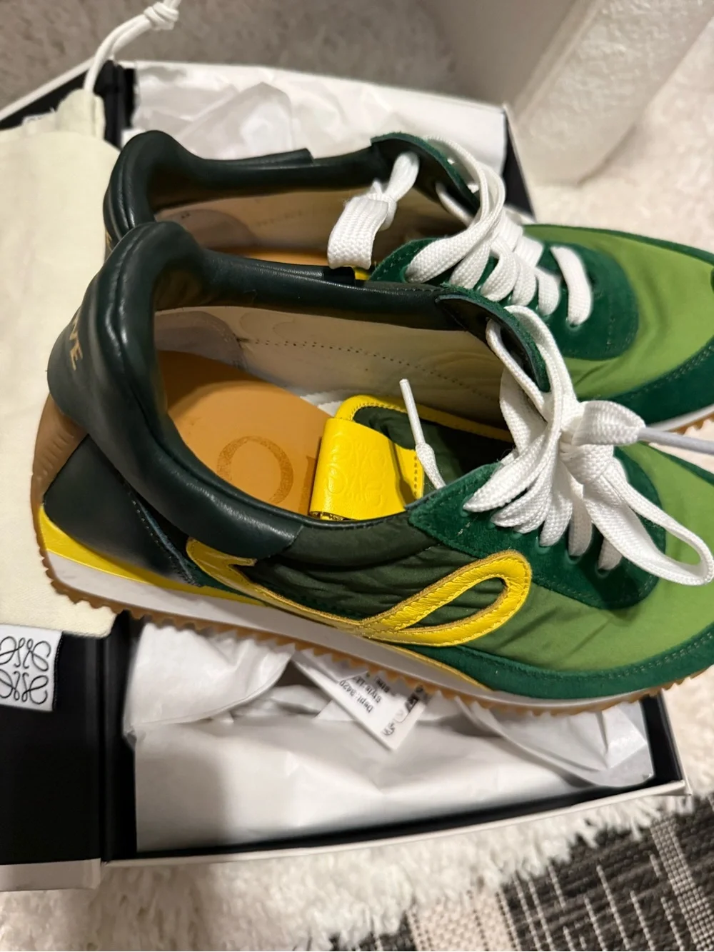 AUTHENTIC LOEWE FLOW SNEAKERS GRADIENT GREEN